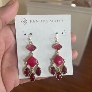 Evelyn Red Combo Earrings